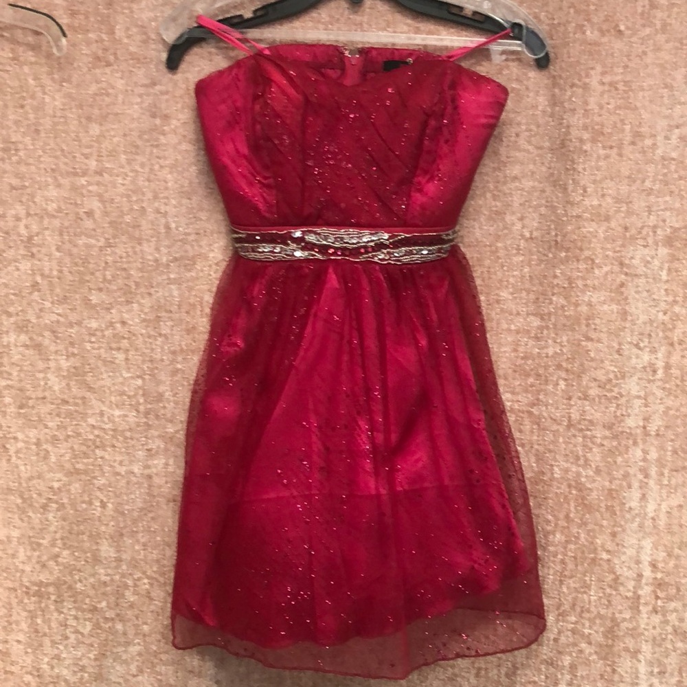 Cute sparkly pink dress.